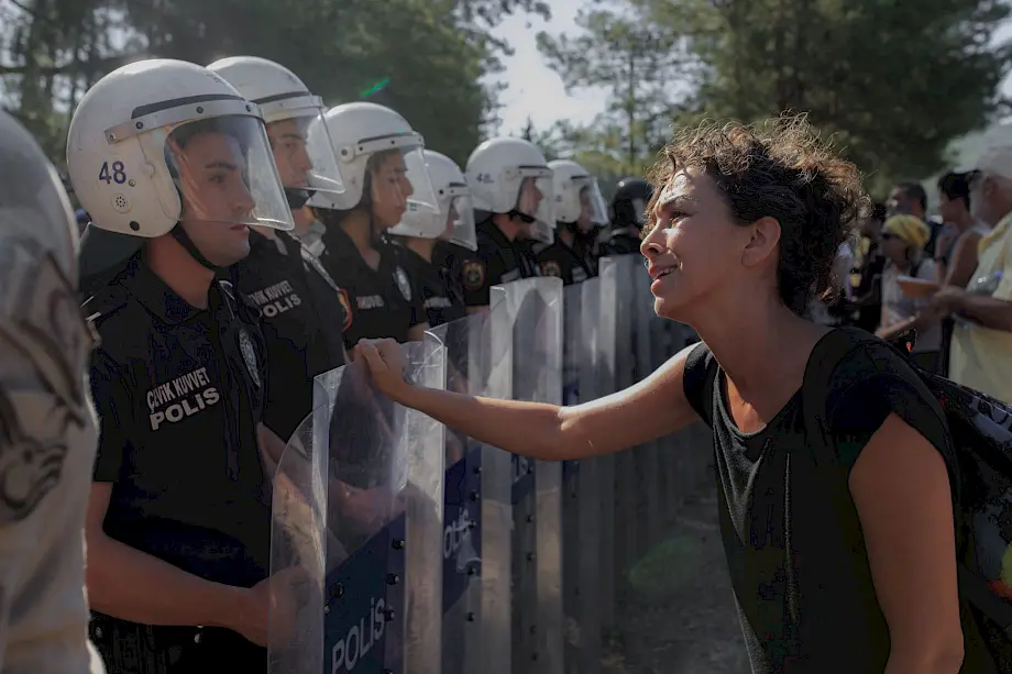 Demonstranti traže izaustavljanje izgradnje rudnika uglja u u Ikizenderu. Foto: BIRN/Can Erok