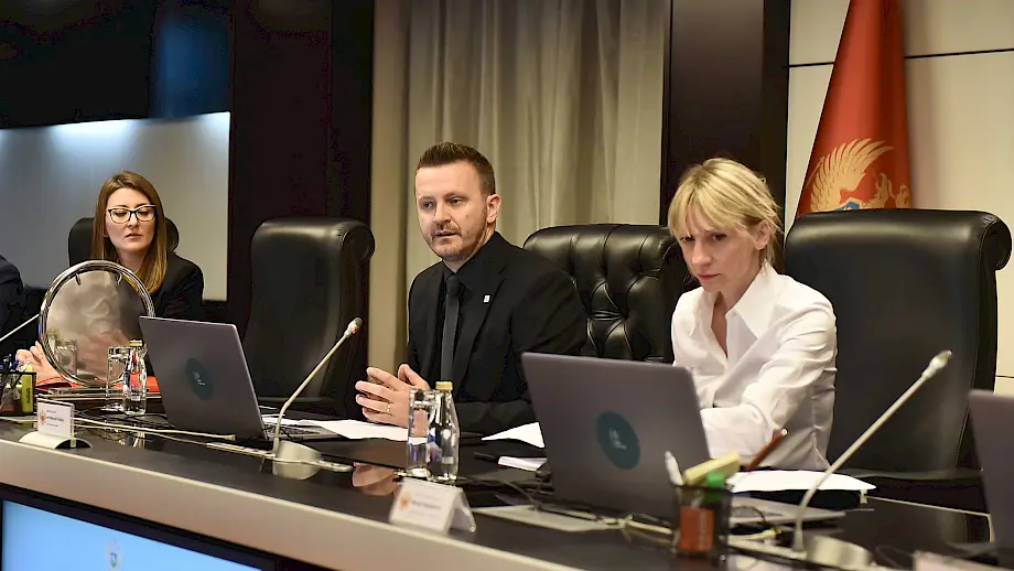 Ministar javne uprava Maraš Dukaj na sjednici Savjeta za reformu javne uprave. Foto:
