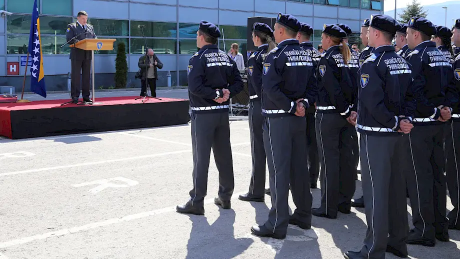 Galić na ceremoniji prijema novih pripadnika Granične policije BiH. Foto: granpol.gov.ba