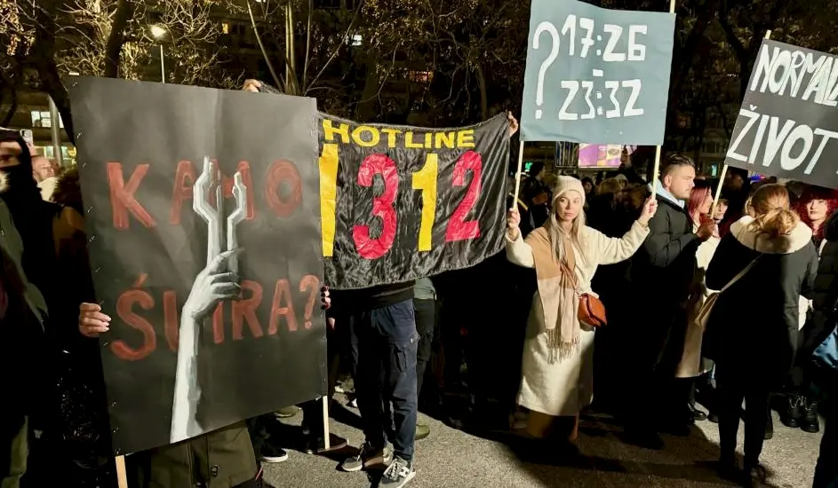 Sa protesta u Podgorici. Foto: BIRN