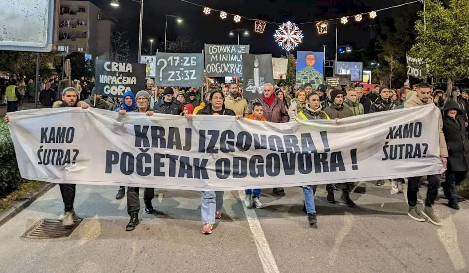 Protestna šetnja u Podgorici. Foto: BIRN/Ivan Ivanović