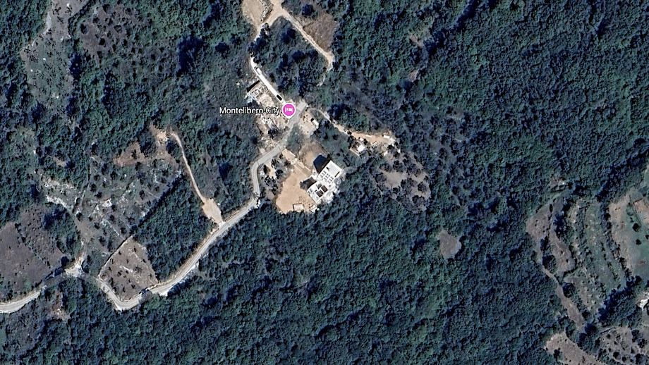 Montelibero se nalazi u Pečuricama kod Bara, Crna Gora. Foto: Google Maps