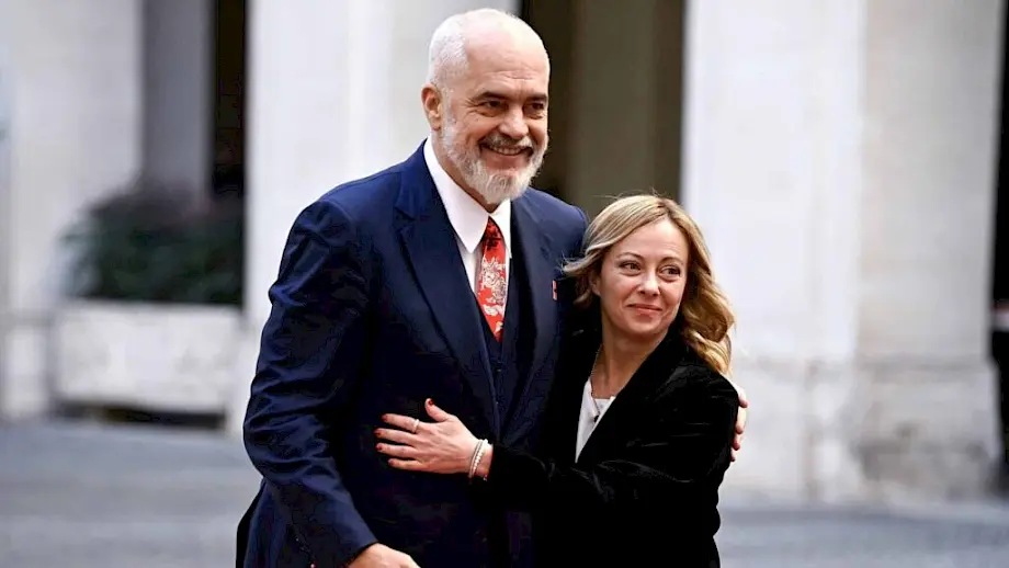 Albanski premijer Edi Rama i predsjednica Vlade Italije Đorđa Meloni. Foto: EPA-EFE/RICCARDO ANTIMIANI