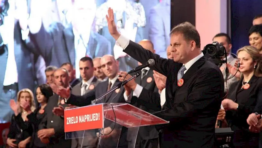 Slavoljub Stijepović na izbornoj konvenciji u Podgorici. Foto: Demokratska partija socijalista