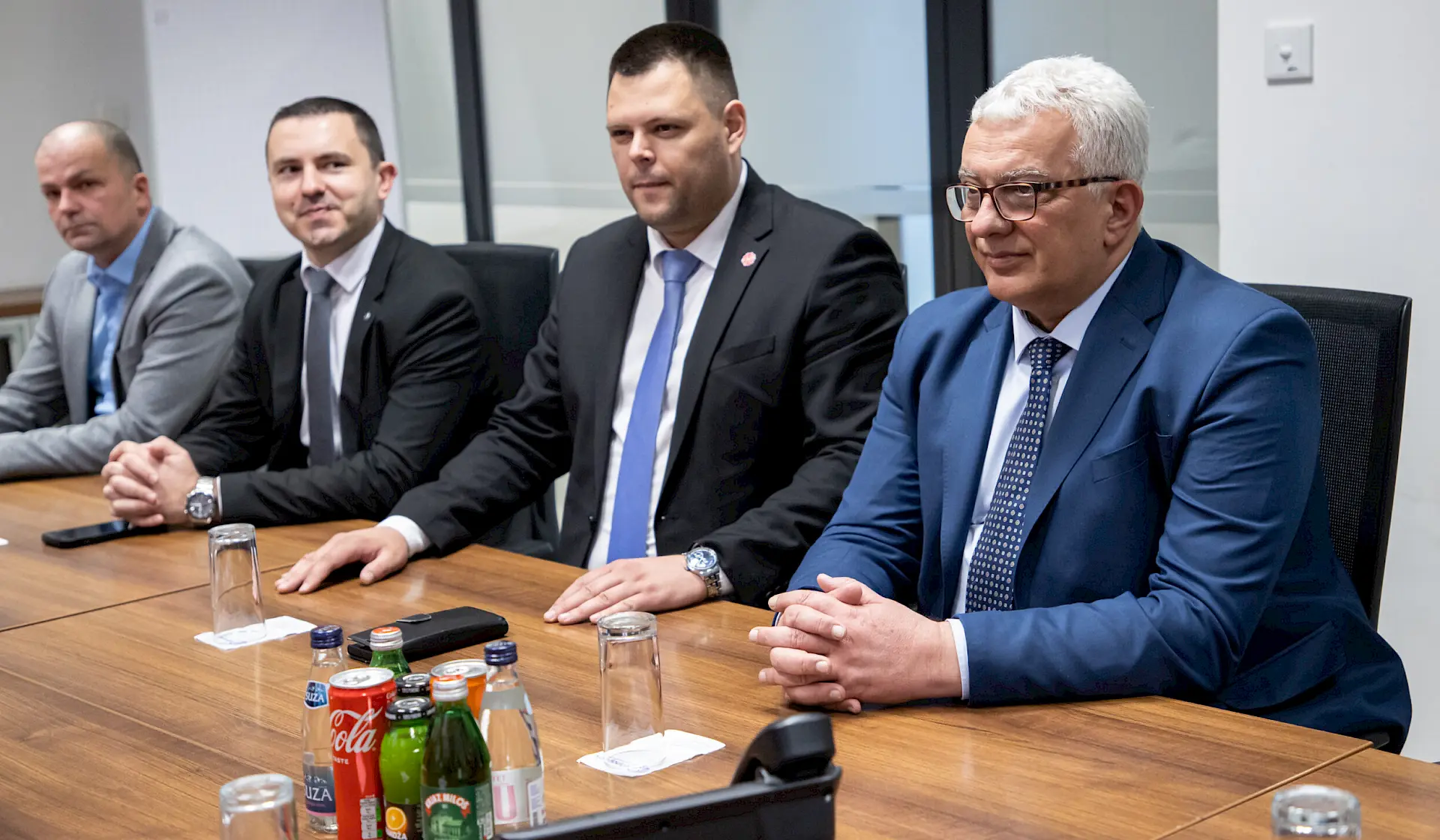 Mandić i Kovačević tokom posjete Nikšiću. Foto: Skupština Crne Gore