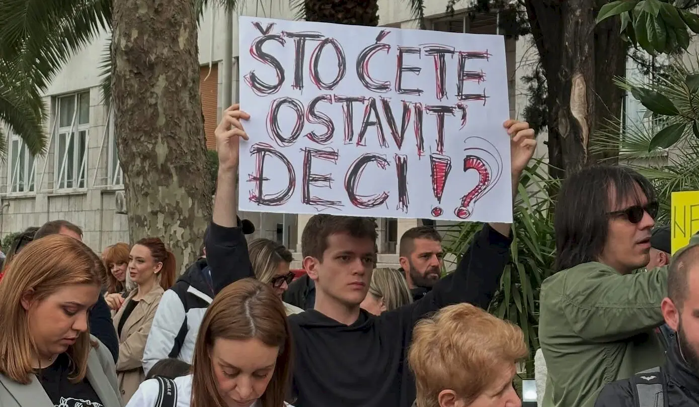 Protesti protiv sporazuma Vlade Crne Gore i UAE. Foto: BIRN