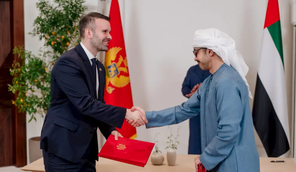 Sa potpisivanja sporazuma između vlada Crne Gore i UAE. Foto: Vlada Crne Gore