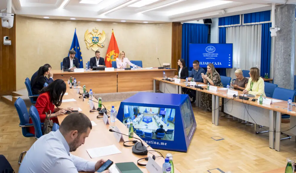 Sjednica Odbora za reformu izbornog zakonodavstva. Foto: Skupština Crne Gore