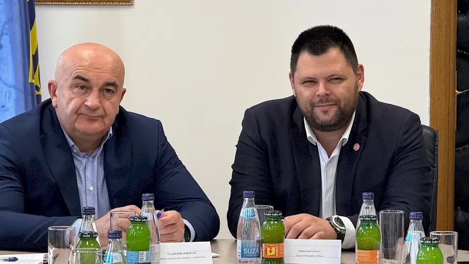 Ministar poljoprivrede Vladimir Joković (L) i predsjednik Opštine Nikšić Marko Kovačević (D). Foto: Vlada Crne Gore