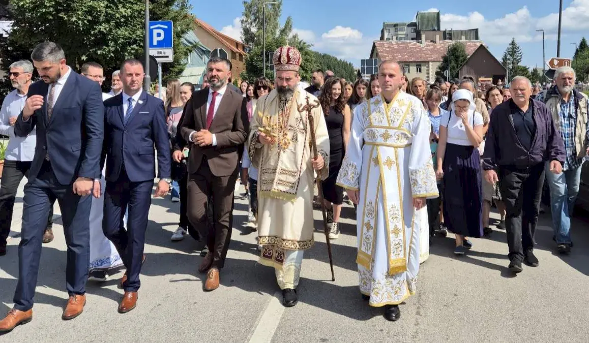 Predsjednik Opštine Žabljak, Radoš Žugić, tokom proslave krsne slave grada. Foto: Srpska pravoslavna crkva