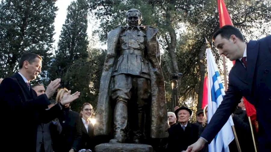 Otkrivanje spomenika Josipu Brozu Titu u Podgorici. Foto: Demokratska partija socijalista