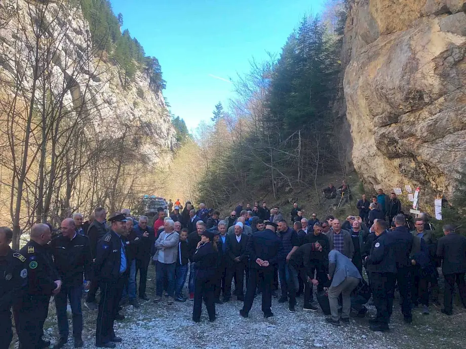 Protest za otvaranje graničnog prelaza između Crne Gore i Kosova. Foto: Privatna arhiva/Muhamet Nikci