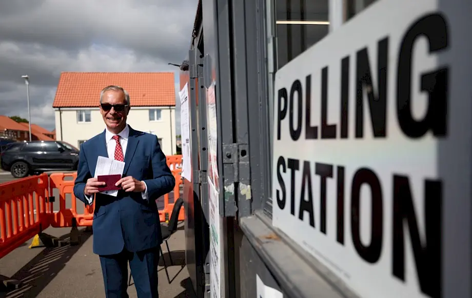 Vođa partije Reform UK Najdžel Faraž. Foto: EPA/ANDY RAIN